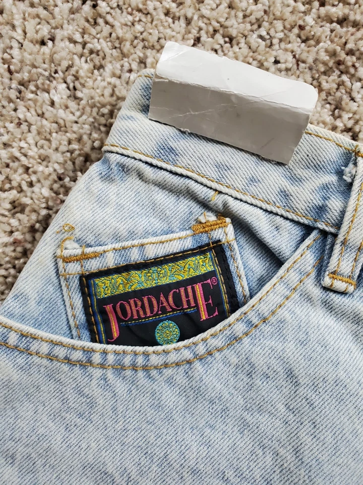 Falda lápiz de mezclilla Jordache vintage años 80 90 talla 5/6 para mujer lavada a la piedra nueva con etiquetas nos Foto 4 de 4