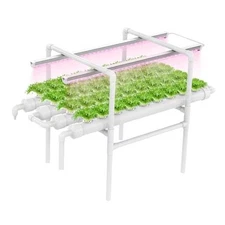 NFT Hydroponic Growing System Kit - Full 36 Plant Sites with grow light