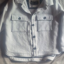 ZARA womens Wool Overshirt Jacket Beige S But...