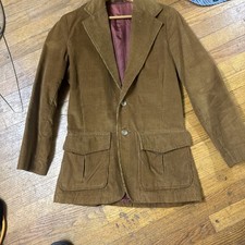 Giacca blazer uomo velluto a coste Montgomery Ward marrone vintage taglia M