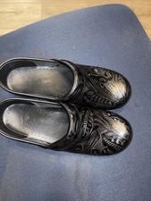 Dansko Mens Black Embossed Leather Slip-On Co...