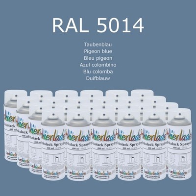 24 x Dekolack Spraydose 400 ml RAL 5014 Taubenblau Pigeon blue Bleu pigeon Azul 