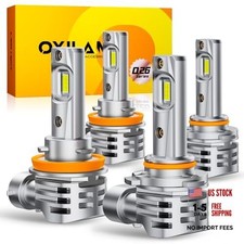 H11 9005 LED Light Bulbs Combo - 56000 Lumens 700 Brighter 6500K Cool H11 9005