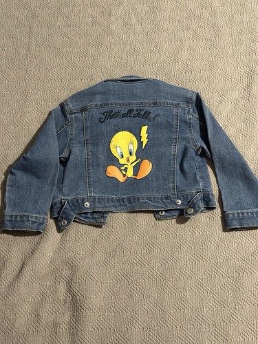 Looney Tunes: Girl's"Tweety Bird" Jean Jacket, Size XS (4/5)