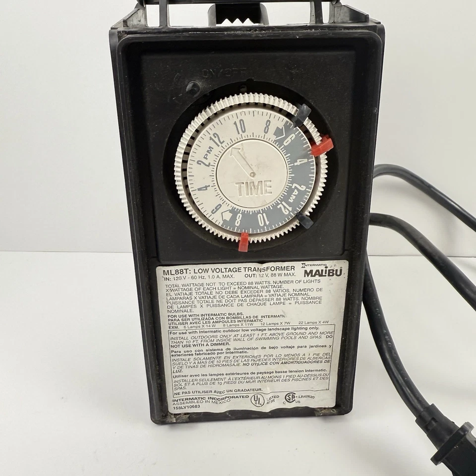 Malibu Intermatic Low Voltage Landscape Lighting Timer Transformer ML88T Tested - Image 2 of 4