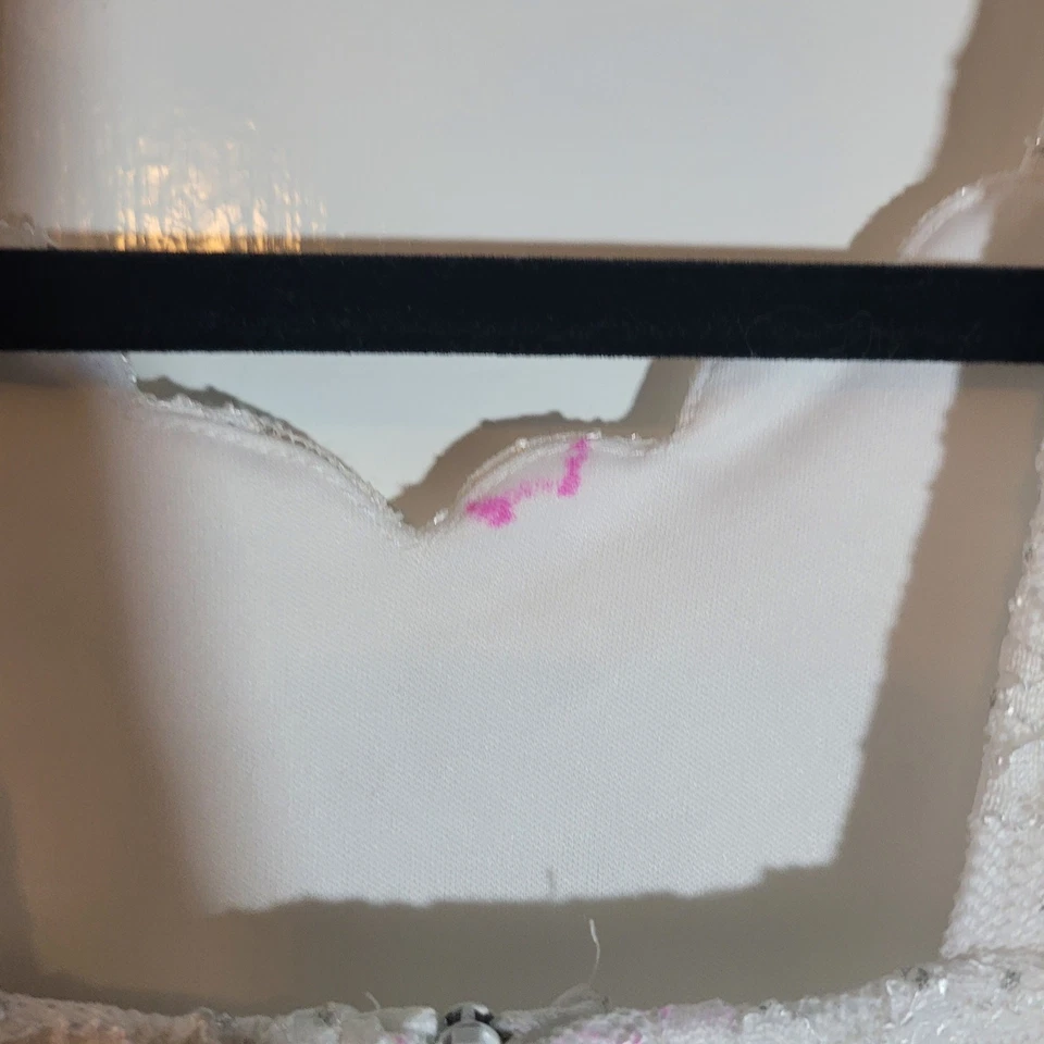 Speechless Kids Size 8 Sleeveless Walkthrough Maxi Dress Pink Romper Lace Fancy - Image 3 of 4