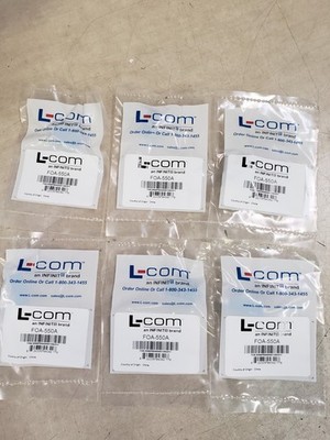 Lot of 6 L-Com FOA-550A Fiber Optic Adapter LC Duplex TO LC Duplex Jack Straight