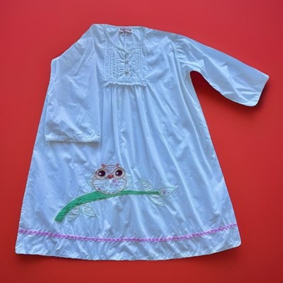 VGC SZ 6-7Y Girls Powell Craft England White   Cotton Traditional  Nightgown