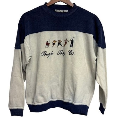 VTG Bugle Boy Sweatshirt Color Block Sports Embroidered Indie Sleeze M/L