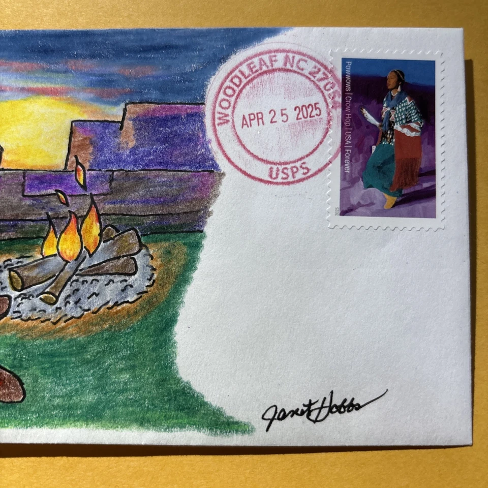 2025 Powwows Forever Stamp C117 Betty Boop Indian Maiden FDC/OOAK - Image 3 of 4