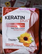 KERATIN plus Shampoo Hair Fall Control Strong  Healthy 22ml Each 12 Pieces 
