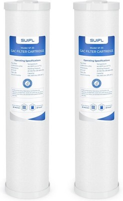 2x RFC-20BB Big Blue Carbon GAC Filter 20 Inch, for Pentek RFC-20BB, GAC-20BB