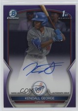 2023 Bowman Draft Chrome Prospect Purple Refractor /250 Kendall George Auto 10no