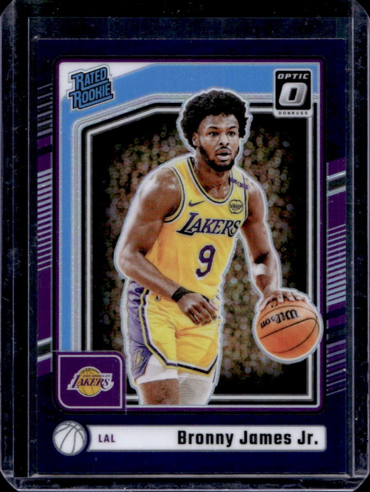 2024-25 Donruss Optic Bronny James Jr. Rated Rookie Purple RC #282 Lakers
