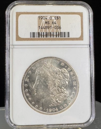 NGC MS64 1904 O Morgan Silver One Dollar Coin S$1 -036