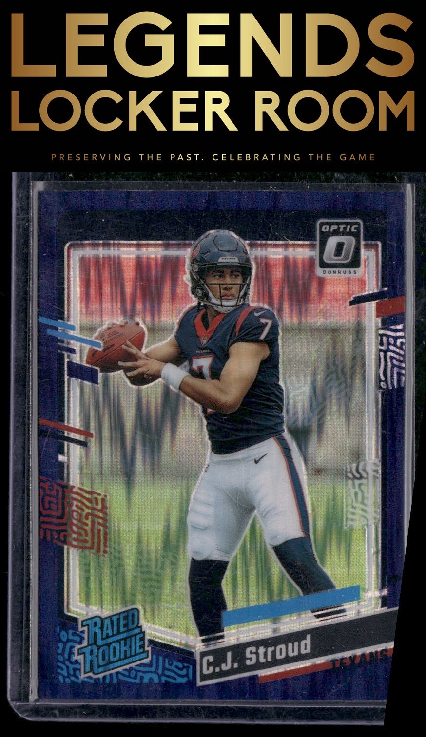 2023 Donruss Optic #244 C.J. Stroud Purple Shock