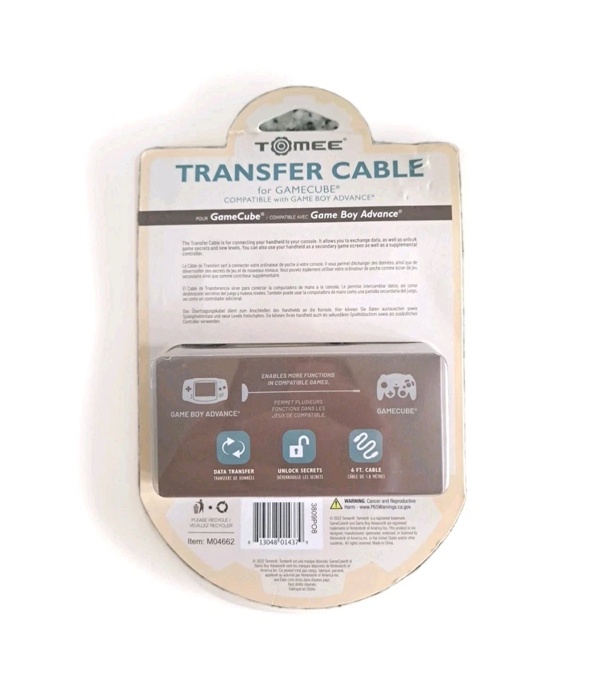 NEW Tomee Link Cable for Game Boy Advance GBA to Nintendo GameCube & Guarantee - Image 2 of 3