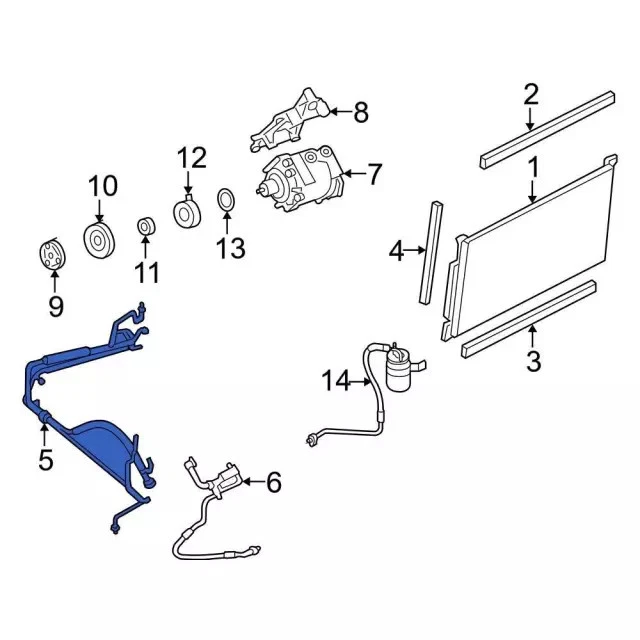 Manguera de refrigerante original Ford 2005-2007 Five Hundred Freestyle 7F9Z-19835-AA Foto 2 de 2