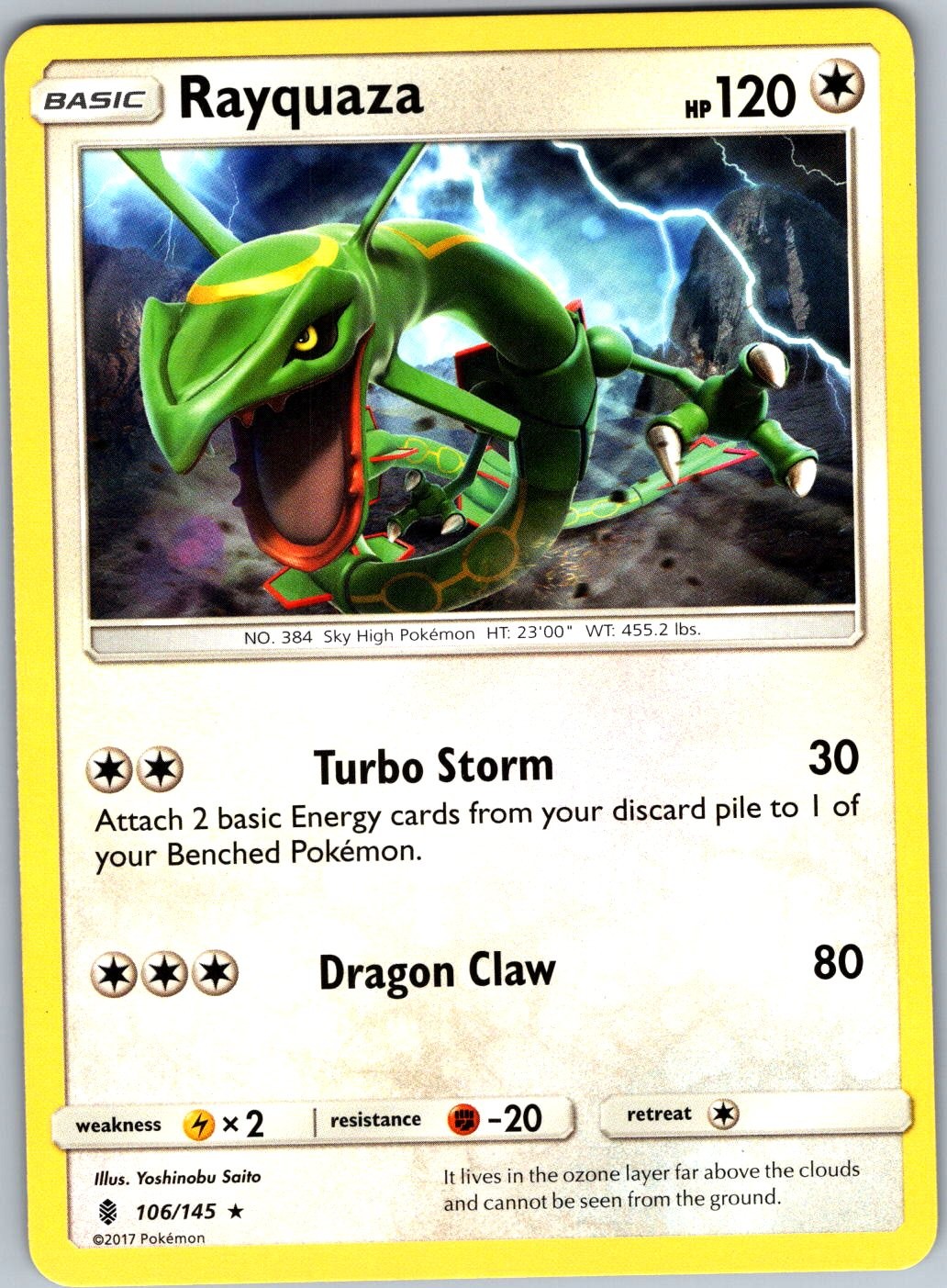 Rayquaza 106/145 Rare Guardians Rising Pokemon Near Mint