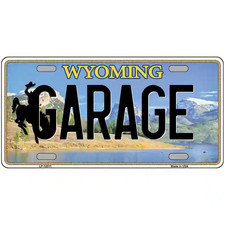 Garage Wyoming Metal Sign