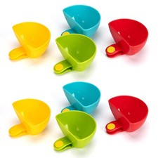 Dip Clip for Bowls Plates 8PCS 3"L x2.1"W x 1.6"H, Blue, yellow, red, green.