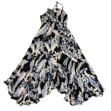 Intimately Free People Heat Wave Blue Floral Maxi Dress Spaghetti Strap Large