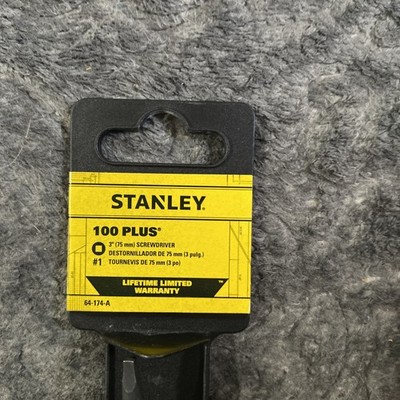 STANLEY 100 PLUS 3  (75 mm) 75 Pulg Screwdriver Brand New Fast Shipping