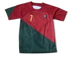 Portugal Cristiano Ronaldo #7 Soccer Jersey Shirt Size 28 Red Green
