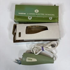 Vintage 2 Speed ELECTRIC SCISSORS Model 227 Brother MADE IN JAPAN