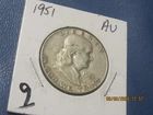 New Listing1951 au   Franklin Half Dollar, Unc- 90% Silver - 0.3617 Troy Ounces, #1