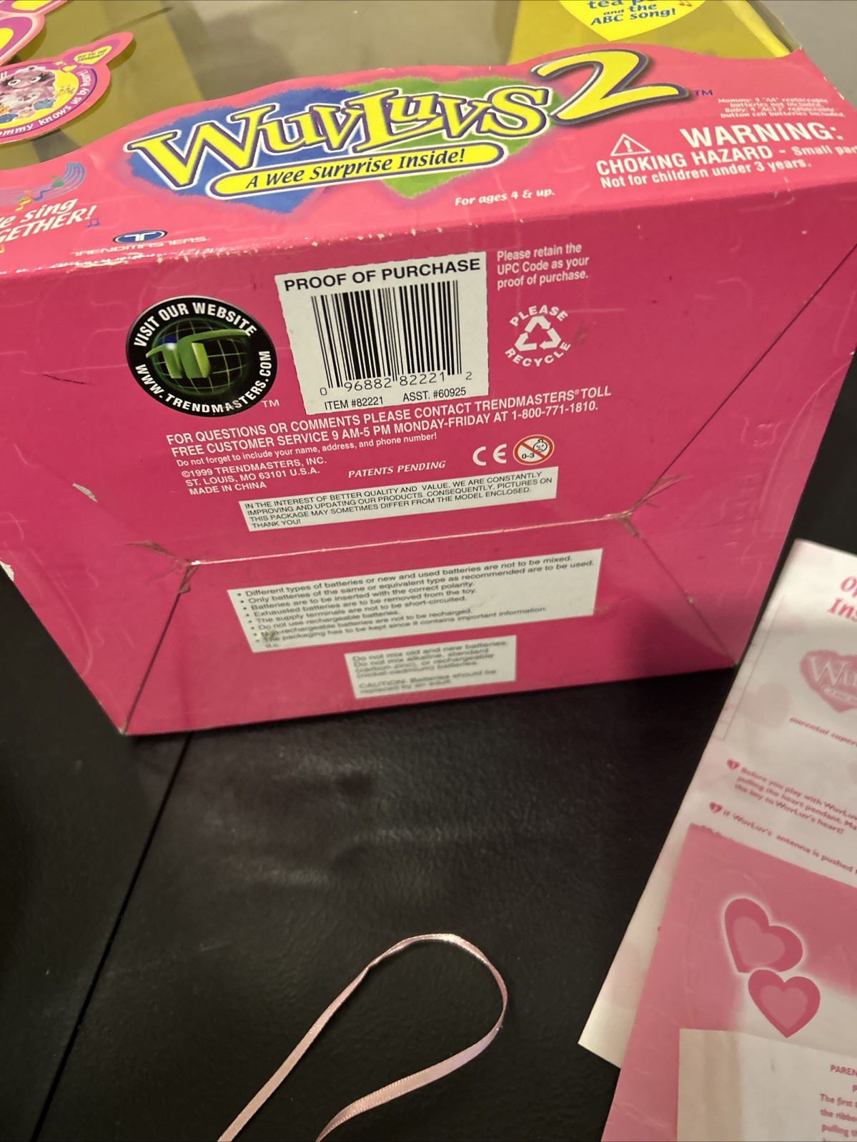 1999 TRENDMASTERS WUV LUVS 2 ELECTRONIC INTERACTIVE VINTAGE Wuvluvs 2 S2 Works!!