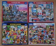 White Mountain 4-Puzzle Lot - 1000 Pieces