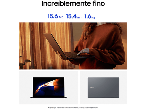 Portátil- Samsung Galaxy Book4, 15.6" FHD, i5-1335U, 16GB RAM, 512GB SSD, +RATÓN - Imagen 7 de 8