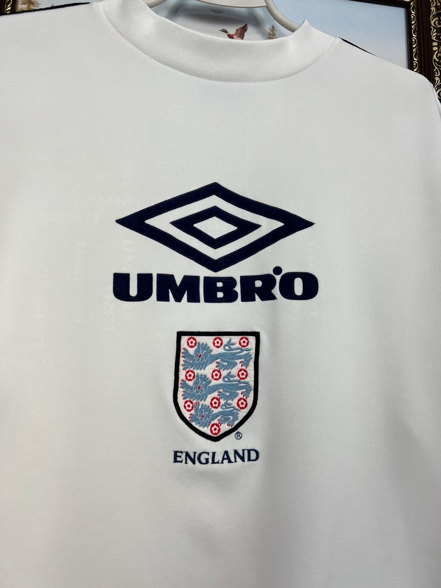 ウェア England Football Shirt Umbro 90s Vintage 90's Umbro England Football Shirt Soccer Train Jersey Mens