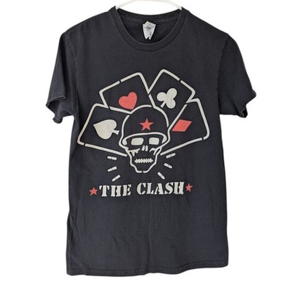 Vintage The Clash Band T-Shirt Small Black Graphic 2013 Punk Rock Tee 17.5x26
