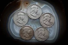Franklin Half Dollar Lot *5 90% Silver 1962D-x2 1954P 1959D 1952D COOL!