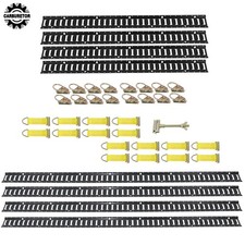 41 Pcs Blk E Track Rails Kit 5 8 Mixed Size W O Rings D Rings Tire Bracket