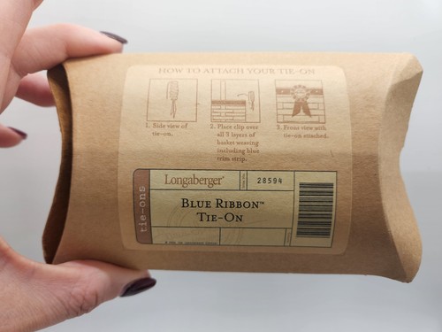 NOS Longaberger 2004 Wood Blue Ribbon Tie-On/Clip On 28594 - Picture 3 of 6