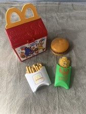 Vintage 1989, Fisher Price, McDonald  s Happy Meal Box with Food, made In USA