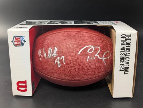 Tom Brady Rob Gronkowski Signed THE DUKE Wilson NFL Football AUTO Fanatics
