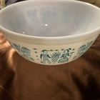 Vintage Pyrex Amish Butterprint Butter Print Turquoise Mixing Bowl 403 2.5qt