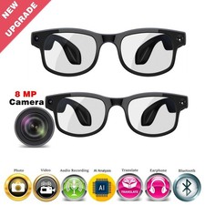4K AI Smart Camera Glasses 8MP Bluetooth Smart Glasses Call Play Music