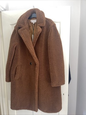 Hobbs Women's Clare Teddy Coat In Vicuña (brown) Size Medium