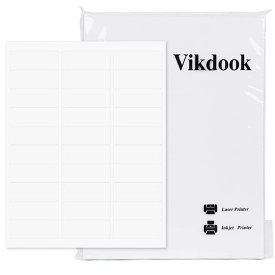 VIKDOOK 30 Up Labels 1'' x 2-5/8'' On Us Letter Printable 25 Sheets(750 Labels) 
