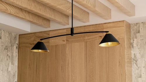 Quoizel ALS252 Alscott 2 Light 52"W Linear Chandelier - Black - Picture 2 of 7