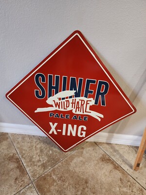 New 2012 SHINER BOCK WILD HARE BEER Spoetzl Brewery Texas SIGN MAN CAVE TACKER