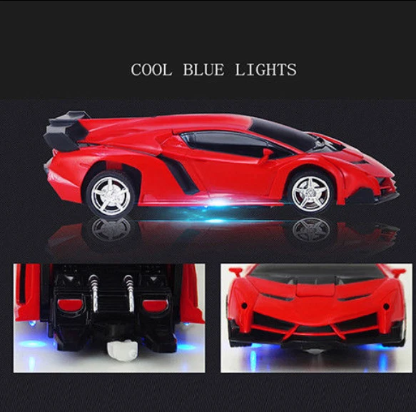 Weihnachten Kinde Spielzeug Transformer Auto Rennauto Roboter mit Fernbedienung - Bild 2 von 4