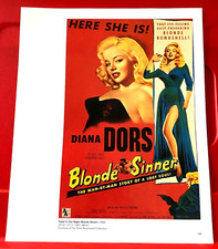Blonde Sinner/Yield To The Night Movie/Film Poster Art PICTURE/PRINT 12" x 9.5"