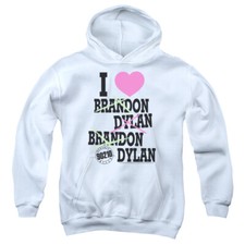 90210 Kids Hoodie I Love Brandon and Dylan White Hoody