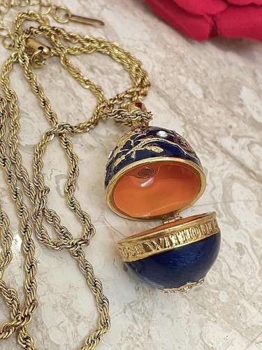 Faberge egg 1980 Wedding gift for parents 45th Wedding Anniversary Natural egg - Picture 4 of 14